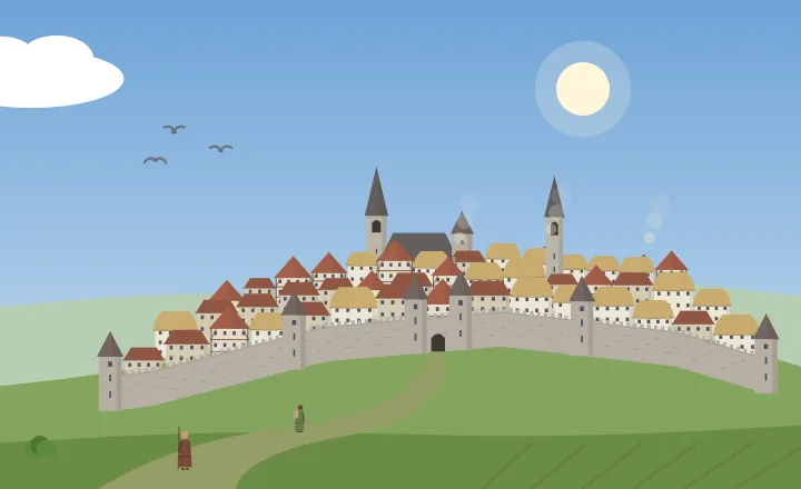 A city in farm country