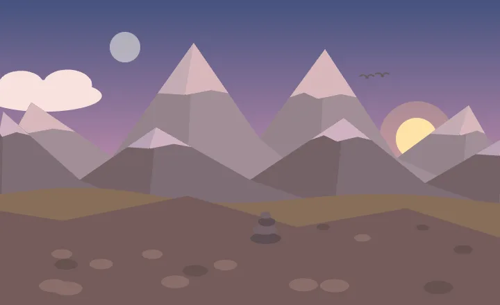 Mountains at dusk