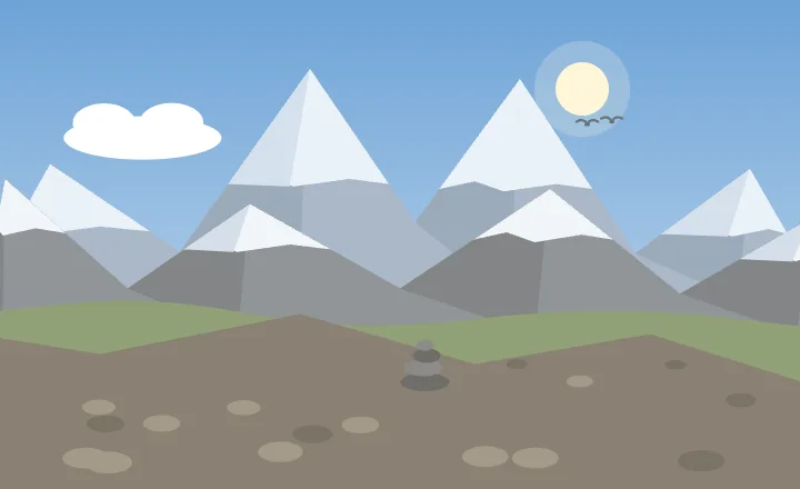 Mountains in each season