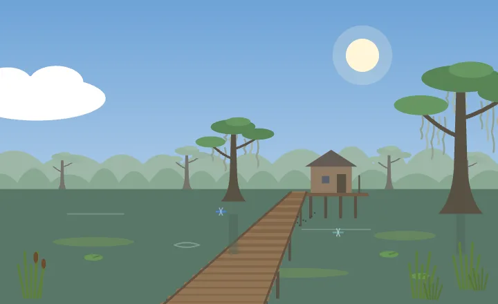 Swamp in each season